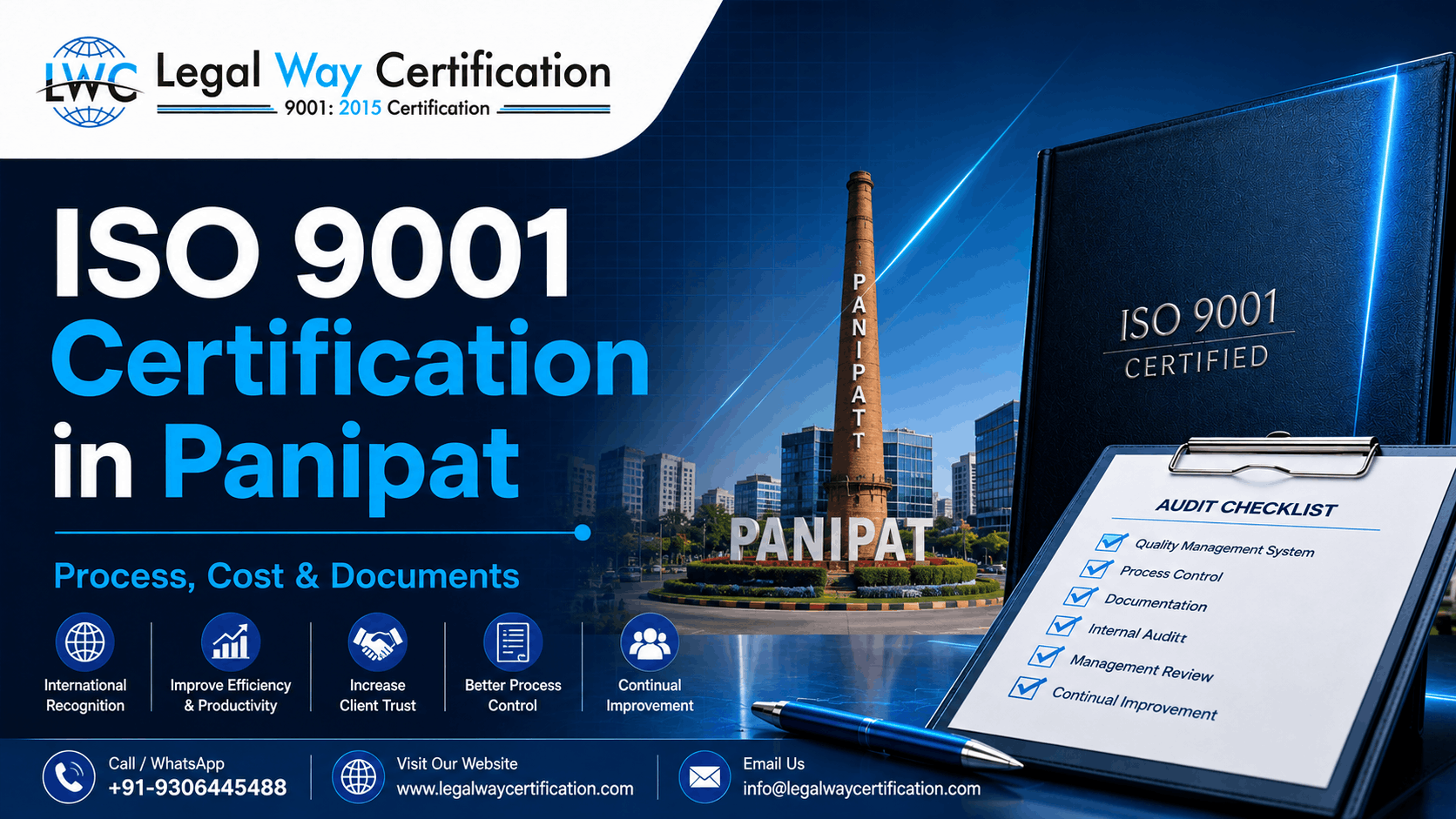 Get ISO 9001 Certification in Panipat